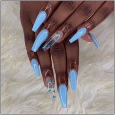 Discovered by Quo. Blvck Goddess. Find images and videos about blue, nails and melanin on We Hea ...