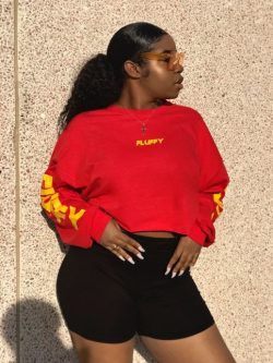 FOC by Flaws of Couture | “FLUFFY” Exclusive long sleeve Tee (Red & Yellow) | Online Store