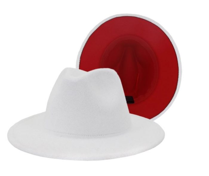 Red Bottom Feroda Hats | Two Tone Hats
