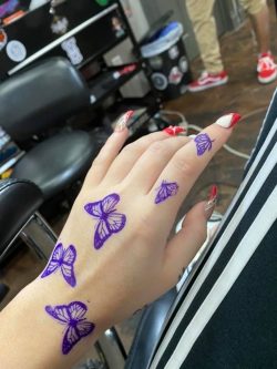 Purple Butterflies Ink