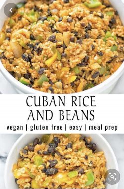 Cuban Rice and Beans Vegan recipe