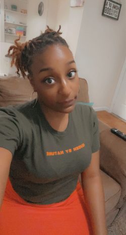 I love my locs and my Queen by nature shirt.