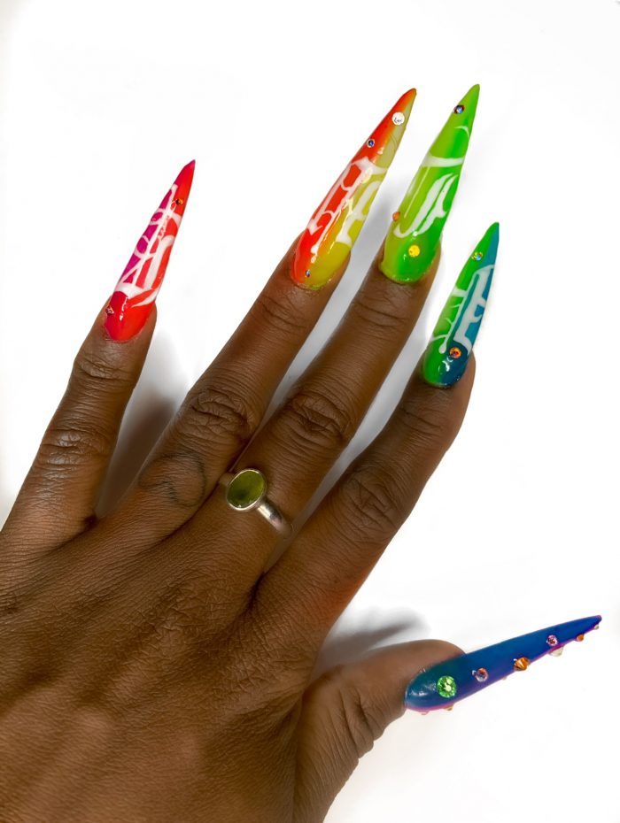 Rainbow Nails by #GriseldaBlingCo