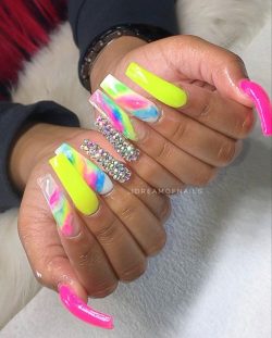 bright color nails