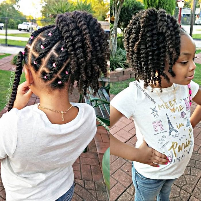 Natural hair kid styles by Curls Kinks Fros and me. CKFM Naturals products used www.curlskinksfr ...