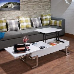 White And Chrome Coffee Table