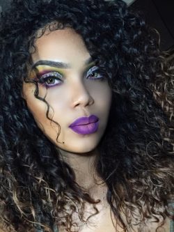 glitter eyeshadow 🎨 makeup 🎨 curls