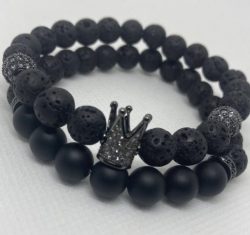 Nyx (Black Onyx and Lava stone)