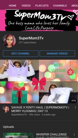 Subscribe to me on YouTube SuperMom3Tv