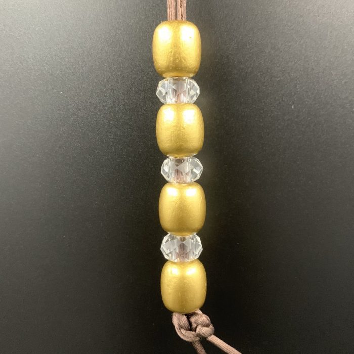 Gold Wooden Hair Beads