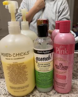 My curly girl hair care squad!!