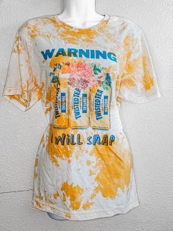 Twisted tea sublimation T-shirt women’s ootd yellow bleached shirts street wear