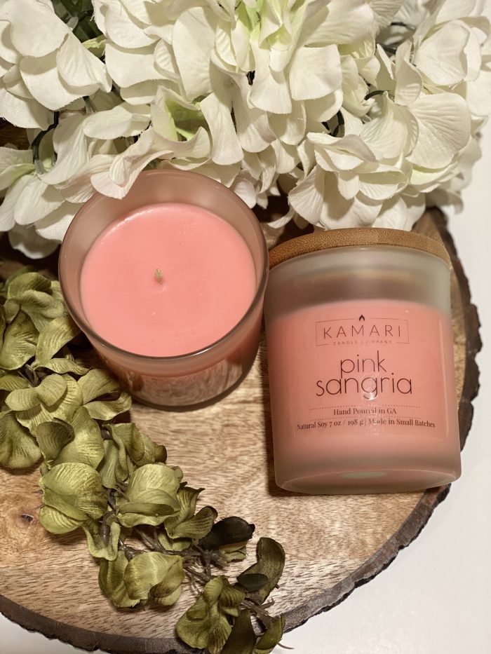 Pink Sangria Jar Candle | Highly – Scented | Aromatherapy | Candles