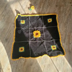 Crochet Sunflower Blanket and Headband