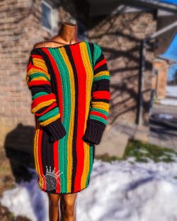 Whitney Oversized Crochet Sweater Dress