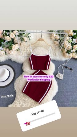 Maroon two piece
