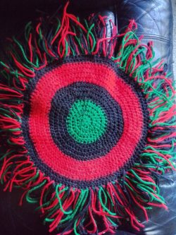 Our crochet Kwanzaa mat!