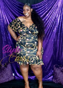 Plus Size Medallion Fitted Dress