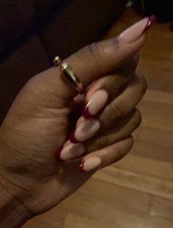 red french tips ♥️