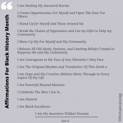 Affirmations For Black History Month