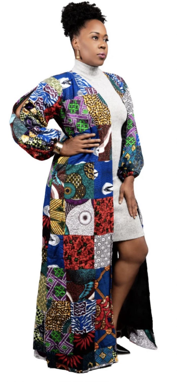 Patched African Fashion Kimono By waxandwonder.com