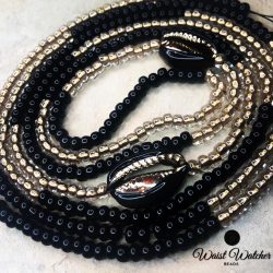 Waistbeads! Black and gold with cowrie shells. 🔥🔥🔥