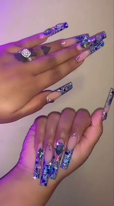 blinged nails