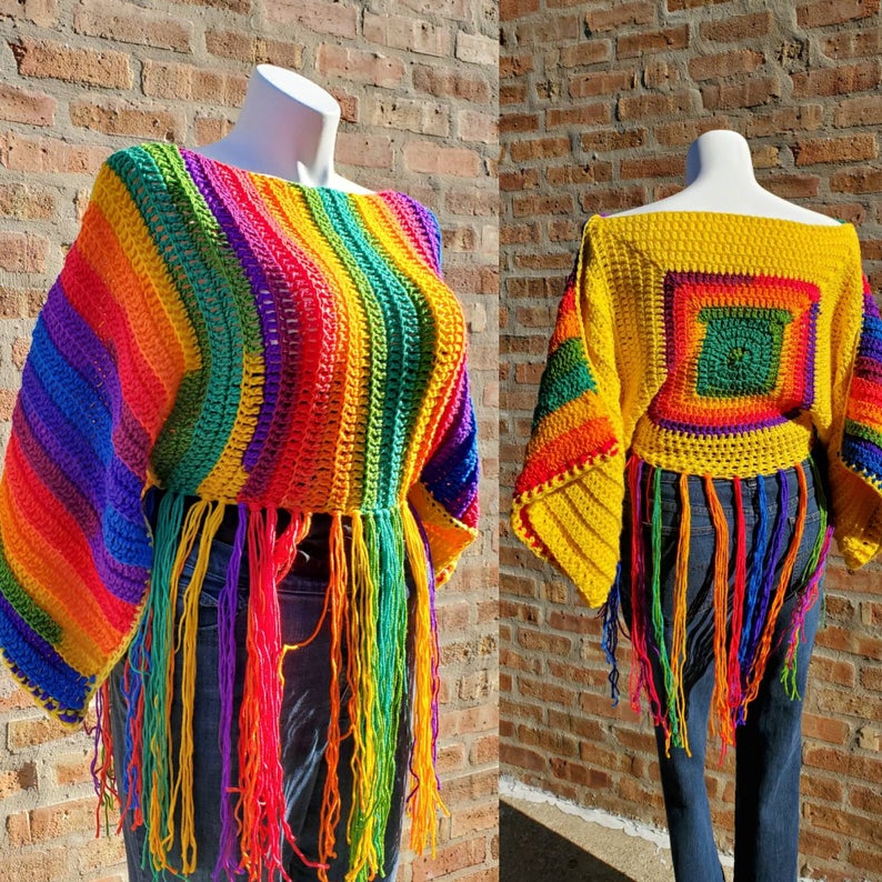 Rainbow Pullover – KnottyLoop