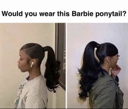 black barbie tail self👱🏿‍♀️🤎