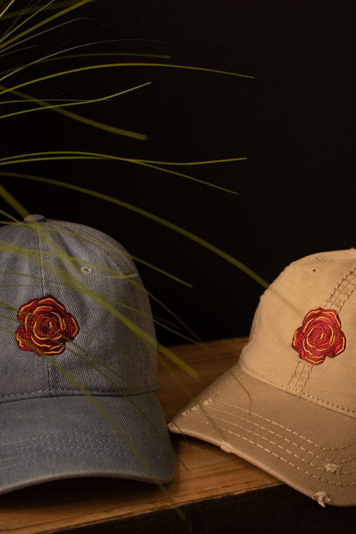 ‘The Rose That Grew’ Dad Hats available at ThreadedSouth.com