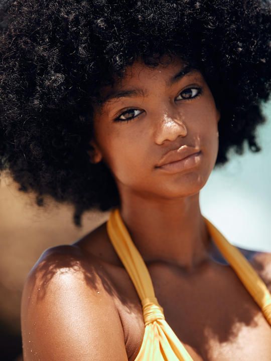 Comfortable in her skin and confident in her Afro
