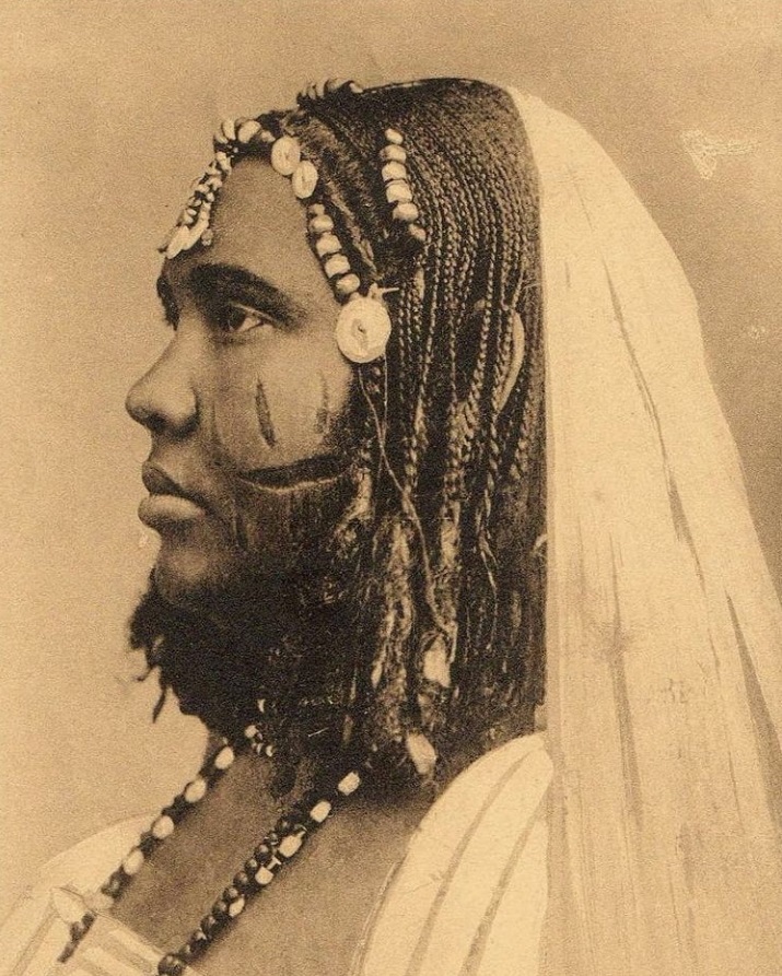 Portrait of a Nubian lady from Sudan taken in the late 19th Century. A European traveller, John  ...