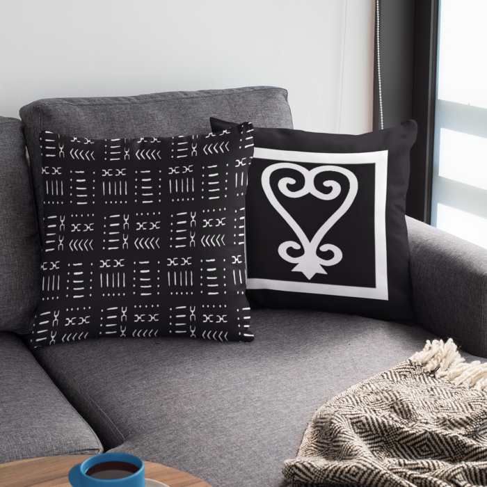 Sankofa Spun Polyester Square Pillow /African Adinkra Symbol throw pillow – Pillow cover P ...