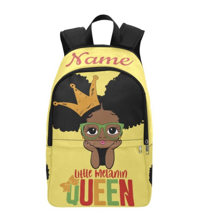Afro Puff Girl w/glasses Melanin Queen Personalized Backpack