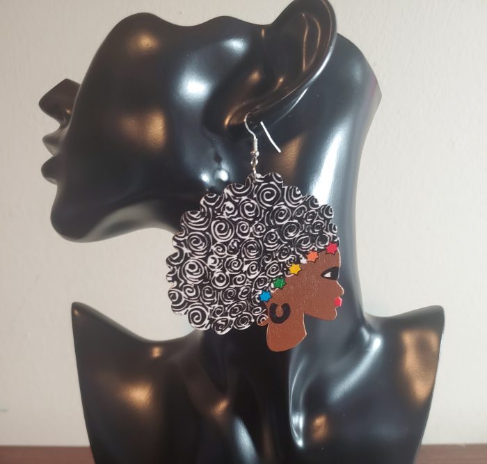 Coily Curls | Afrocentric earrings | Natural hair earrings | Kinky curly | Afro earrings | $5 Sale