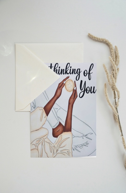 Thinking Of You Card, Encouragement Card, Affirmation Card, black Women cards, Card For Black Wo ...