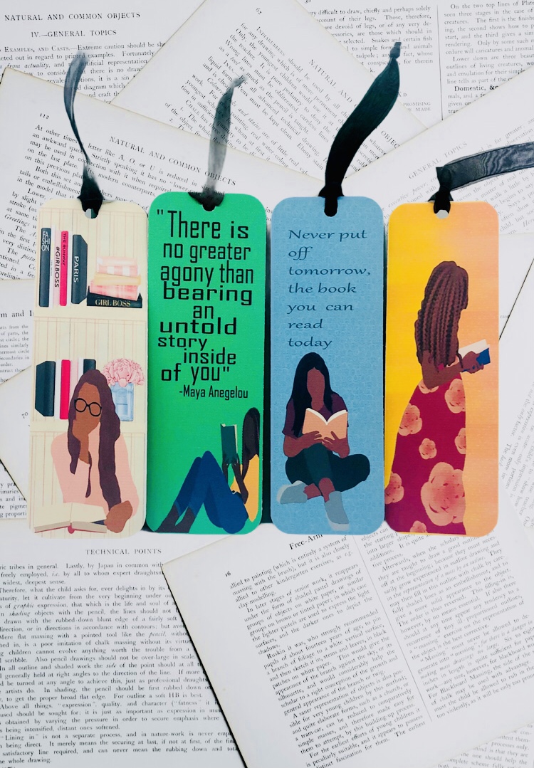 4 bundle African American Bookmark, Black Girl Bookmarks,Black Girl Magic Bookmark, Bookworm boo ...