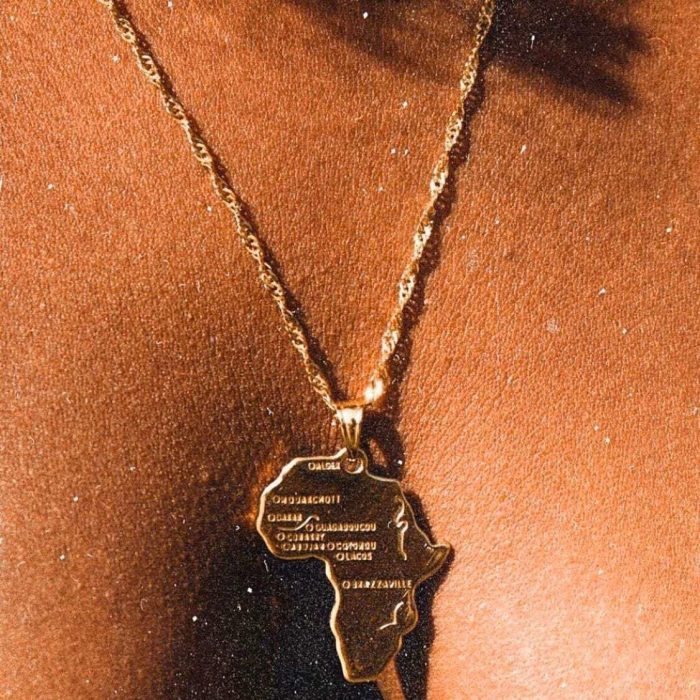 africa golden pendant