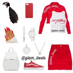 Red baddie inspired outfit <333