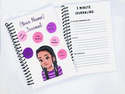 Self-Care Journal for lil black girls. Personalized just for her