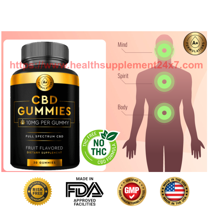A+ Formulations Full Spectrum CBD Gummies Get Rid From Discomfort | Aches | Anxiety | Stres[100% ...