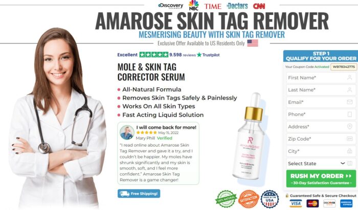 Amarose Skin Tag Remover Serum Active ingredients & Where To Buy In USA, Canada?