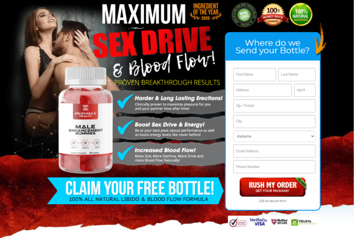 Iron Max Health Male Enhancement Gummies – Work on Sexual Life, Should Be aware Prior to P ...